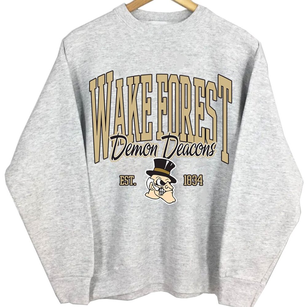 NCAA Wake Forest Demon Deacons Varsity Teams Shirt Sweatshirt Retro Sweater